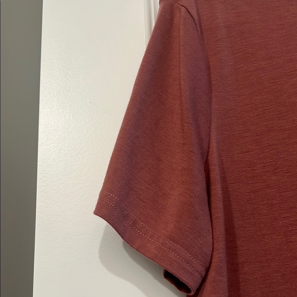 SHEIN Mauve Brown Short Sleeve T-Shirt Casual Style - Picture 2 of 7